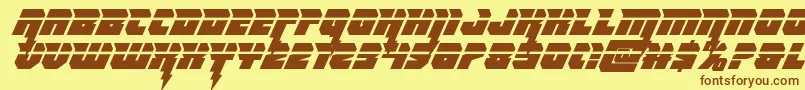 Thundertitanlaser Font – Brown Fonts on Yellow Background