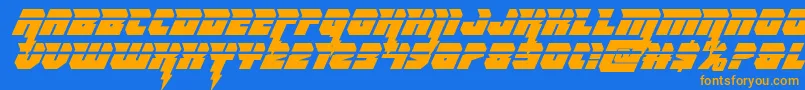 Thundertitanlaser Font – Orange Fonts on Blue Background