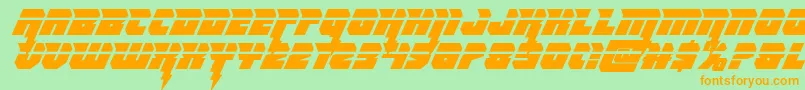 Thundertitanlaser Font – Orange Fonts on Green Background