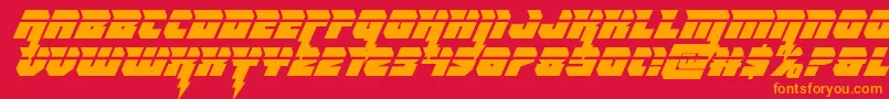 Thundertitanlaser-fontti – oranssit fontit punaisella taustalla
