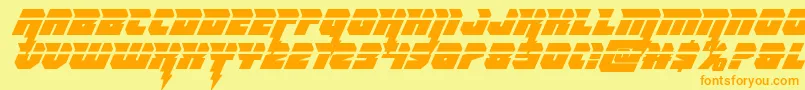 Thundertitanlaser Font – Orange Fonts on Yellow Background