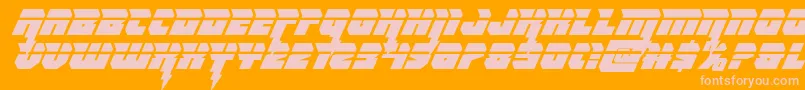 Thundertitanlaser Font – Pink Fonts on Orange Background