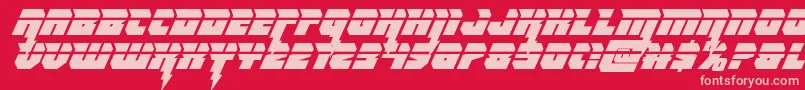 Thundertitanlaser-Schriftart – Rosa Schriften auf rotem Hintergrund