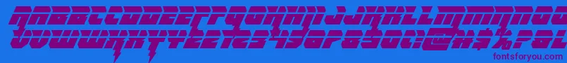 Thundertitanlaser Font – Purple Fonts on Blue Background