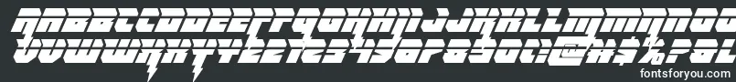 Шрифт Thundertitanlaser – белые шрифты на чёрном фоне