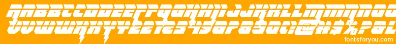 フォントThundertitanlaser – オレンジの背景に白い文字