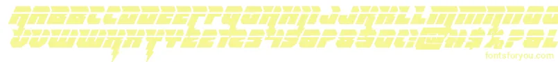 Fonte Thundertitanlaser – fontes amarelas em um fundo branco