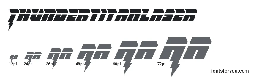 Размеры шрифта Thundertitanlaser