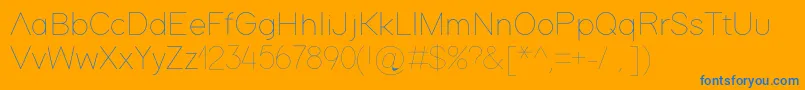 Adam Font – Blue Fonts on Orange Background