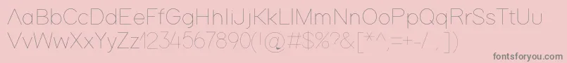 Adam Font – Gray Fonts on Pink Background