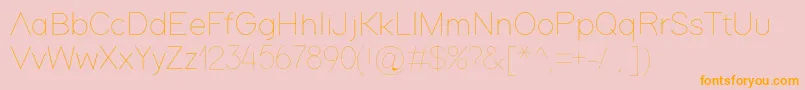 Adam Font – Orange Fonts on Pink Background