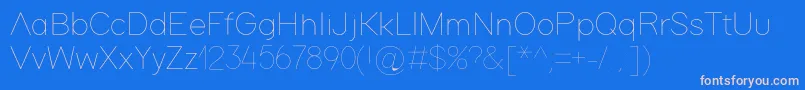 Adam-Schriftart – Rosa Schriften auf blauem Hintergrund