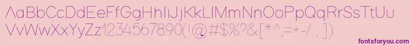 Adam-Schriftart – Violette Schriften auf rosa Hintergrund