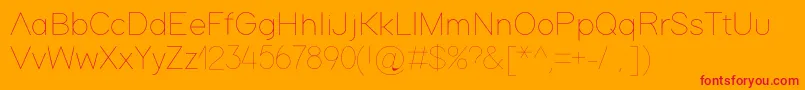 Adam Font – Red Fonts on Orange Background