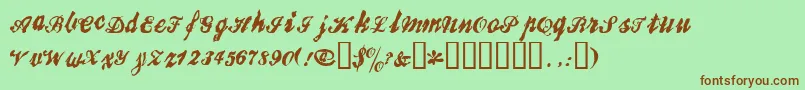 Brokr Font – Brown Fonts on Green Background