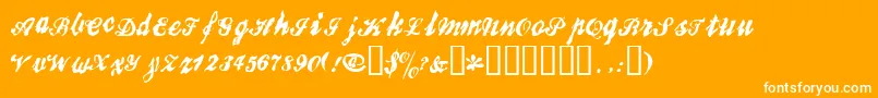 Brokr Font – White Fonts on Orange Background