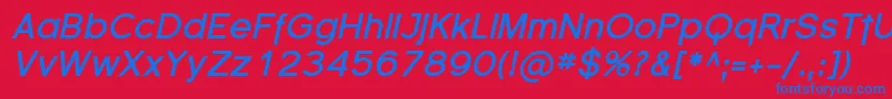 Florsn03 Font – Blue Fonts on Red Background