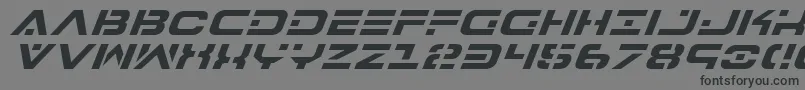 Шрифт 7thServiceItalic – чёрные шрифты на сером фоне