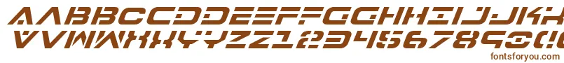 Шрифт 7thServiceItalic – коричневые шрифты на белом фоне