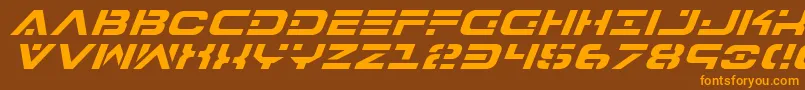 fuente 7thServiceItalic – Fuentes Naranjas Sobre Fondo Marrón