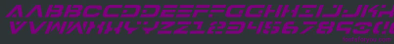 7thServiceItalic-Schriftart – Violette Schriften auf schwarzem Hintergrund