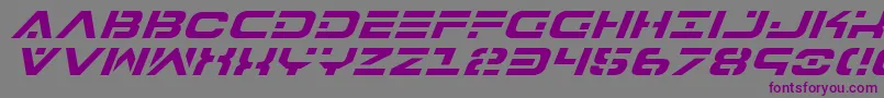 Шрифт 7thServiceItalic – фиолетовые шрифты на сером фоне
