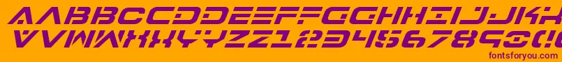 7thServiceItalic Font – Purple Fonts on Orange Background