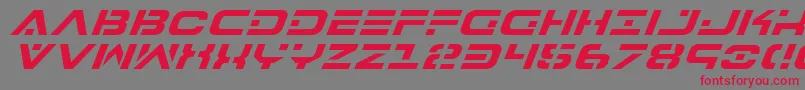 Шрифт 7thServiceItalic – красные шрифты на сером фоне