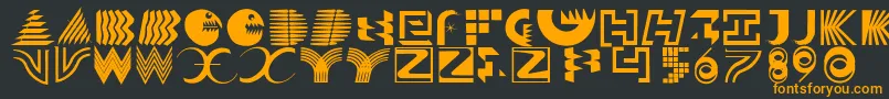 Solitaires Font – Orange Fonts on Black Background