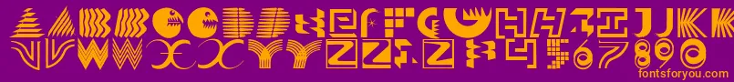 fuente Solitaires – Fuentes Naranjas Sobre Fondo Morado