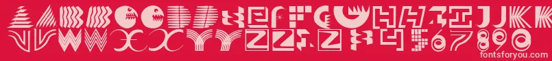 Solitaires Font – Pink Fonts on Red Background
