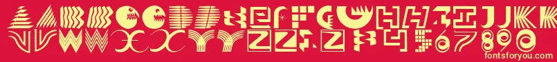 Solitaires Font – Yellow Fonts on Red Background