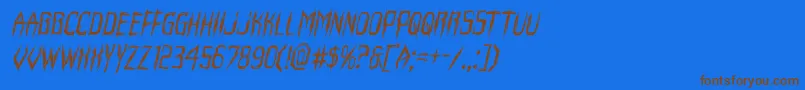 Шрифт Horroroidital – коричневые шрифты на синем фоне