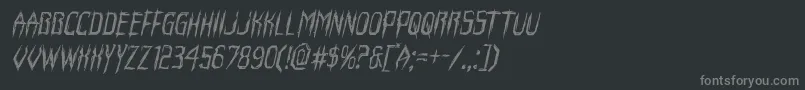 フォントHorroroidital – 黒い背景に灰色の文字