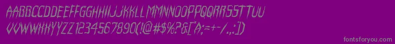 Horroroidital Font – Gray Fonts on Purple Background