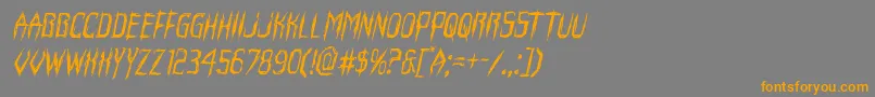 Horroroidital Font – Orange Fonts on Gray Background