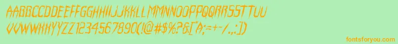 Horroroidital Font – Orange Fonts on Green Background