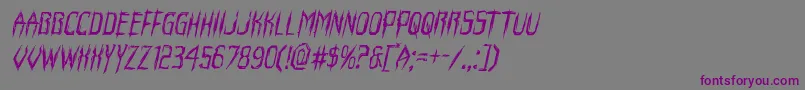 Horroroidital Font – Purple Fonts on Gray Background