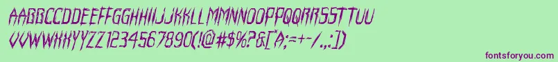 Horroroidital Font – Purple Fonts on Green Background