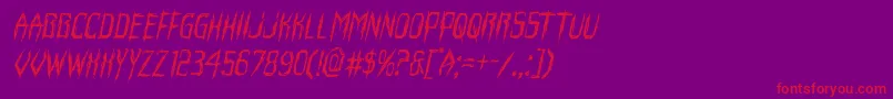 Horroroidital Font – Red Fonts on Purple Background