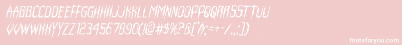 Horroroidital Font – White Fonts on Pink Background