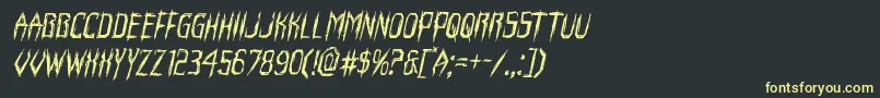 Horroroidital Font – Yellow Fonts on Black Background