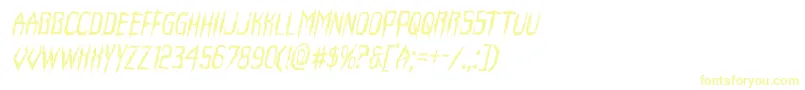 Horroroidital Font – Yellow Fonts on White Background