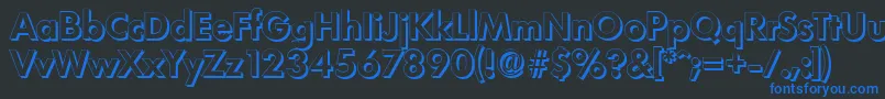 LimerickshadowBold Font – Blue Fonts on Black Background