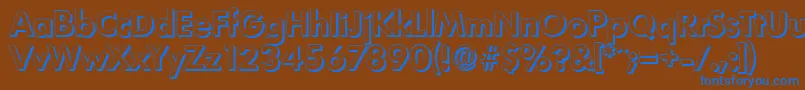 LimerickshadowBold Font – Blue Fonts on Brown Background
