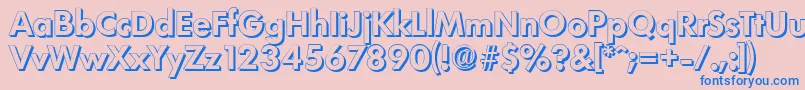 LimerickshadowBold Font – Blue Fonts on Pink Background