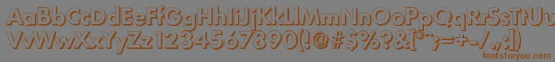 LimerickshadowBold Font – Brown Fonts on Gray Background