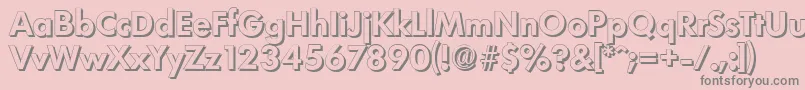 LimerickshadowBold Font – Gray Fonts on Pink Background