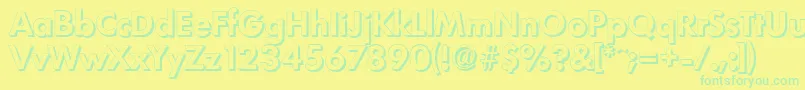 LimerickshadowBold Font – Green Fonts on Yellow Background