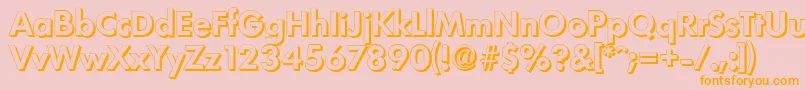 LimerickshadowBold Font – Orange Fonts on Pink Background